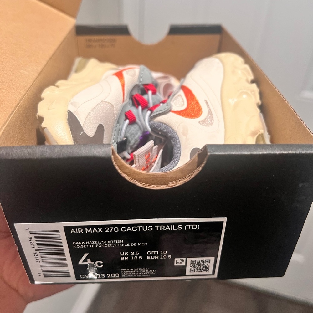 Nike Air Max 270 Cactus Trails Kids Shoes - Dark Hazel/Team Orange